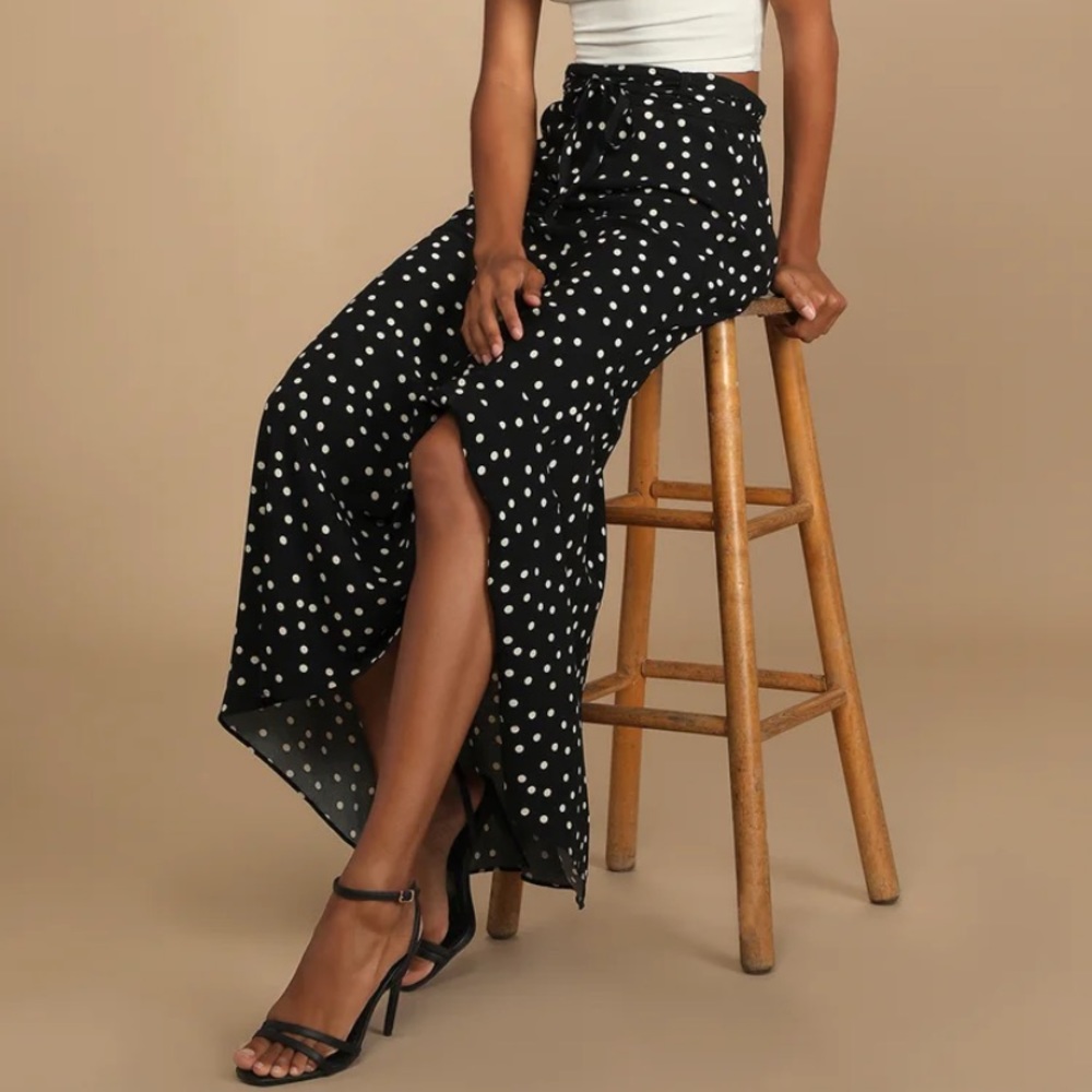 Free People Polka Dot Maxi Skirt- Medium